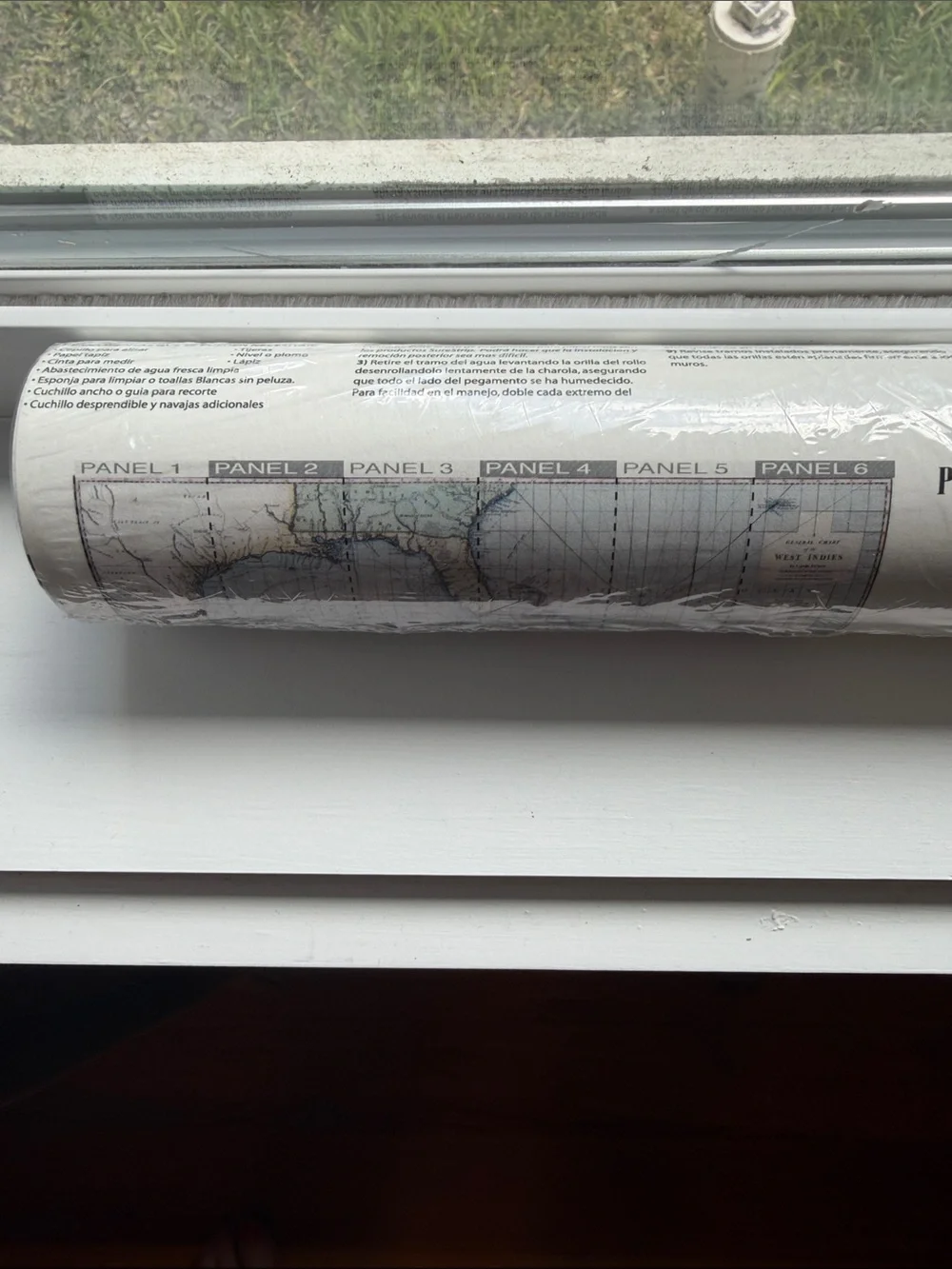 Pottery Barn - West Indies Map - Wall Mural - Wallpaper Roll - Prepasted - NEW